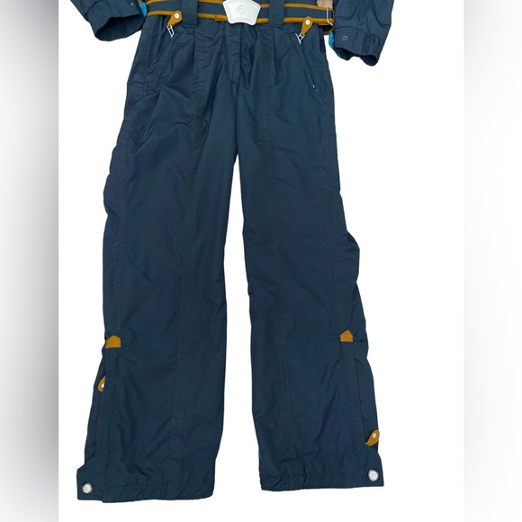 Obermeyer Gallivant ll Embroidered Hooded Ski Jumpsuit  Size petite 8 Teal grey - Picture 6 of 14